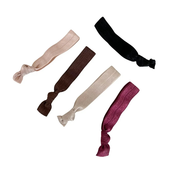 WS - Hair Ties - Nude, brown & Wine selection