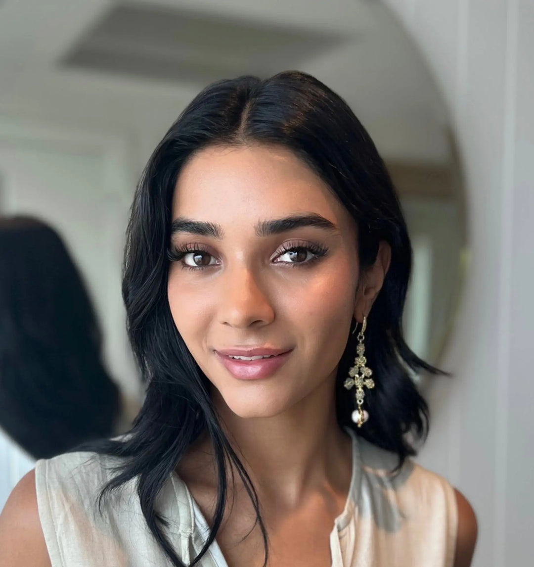 Aquamarine Angel Earrings