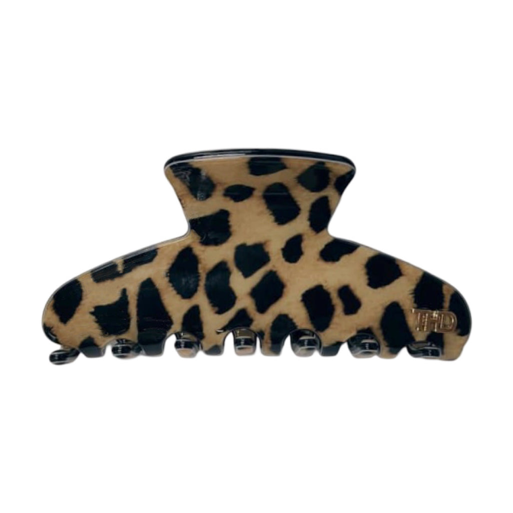 WS Acetate Medium Claw – Leopard & Black Trim