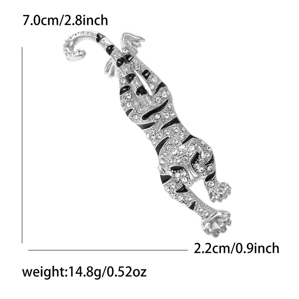 WS Crouching Leopard Brooch - Silver