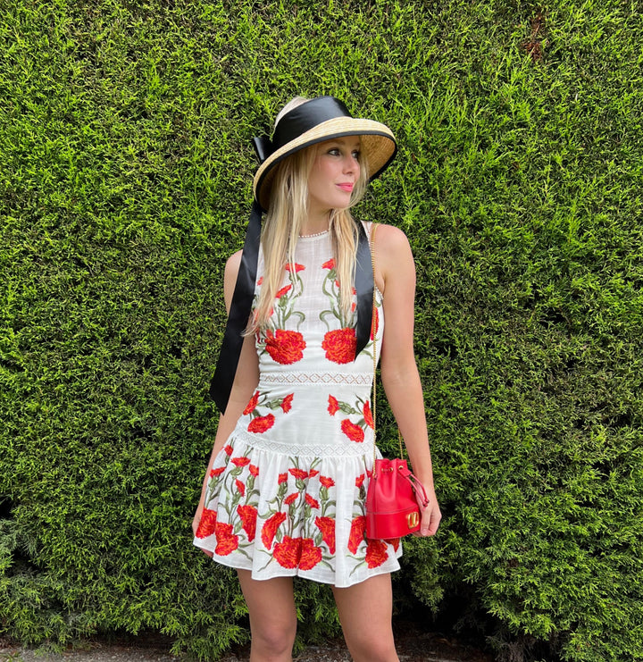 Hepburn - 100% Wheat Straw Open Hat with Black Ribbon Tie - Natural