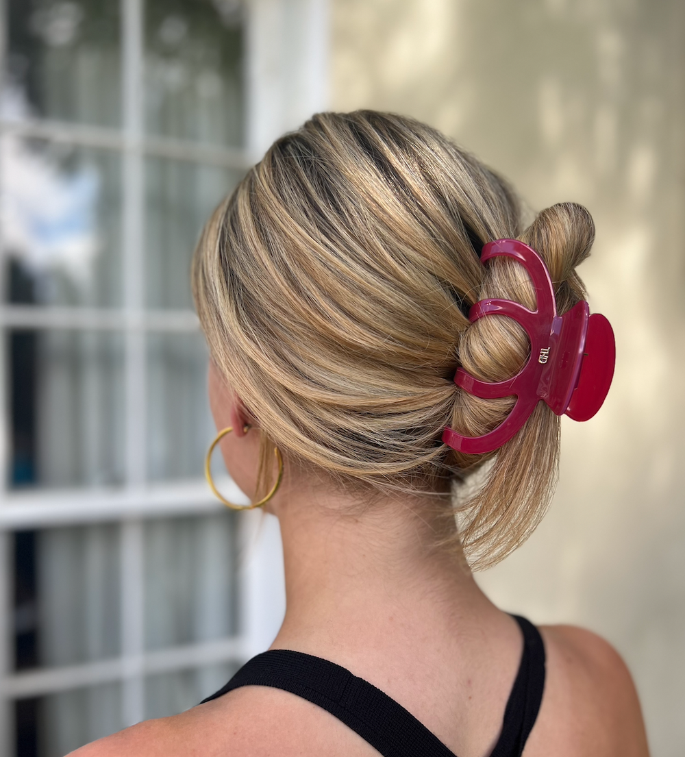 WS Acetate Octopus Hair Claw - Viva Magenta