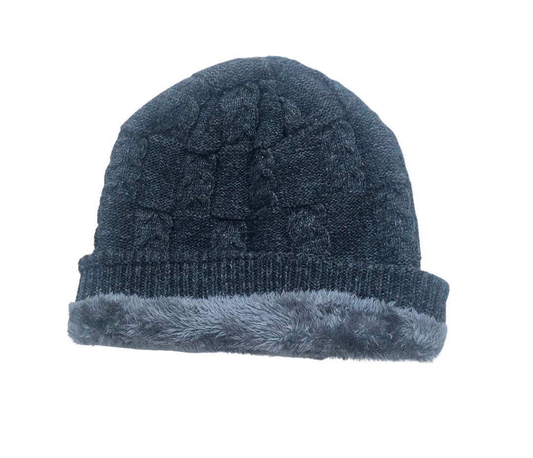 Mens Woolblend Beanie slouch - Grey