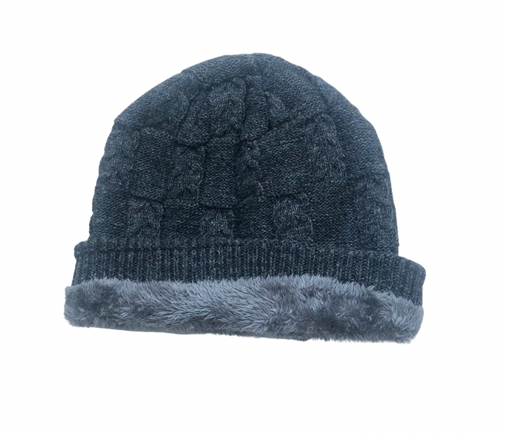 Mens Woolblend Beanie slouch - Grey