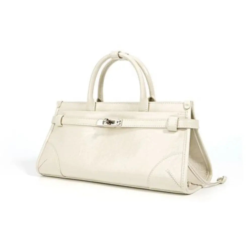 WS Oxford Cowhide Bag -White