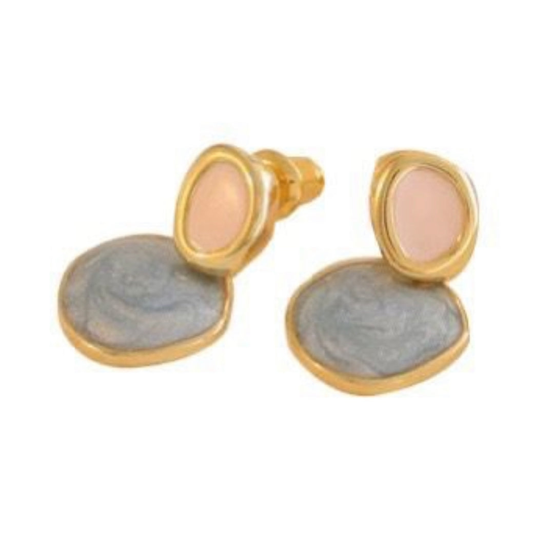 Elsie pink & Blue Drop Earrings