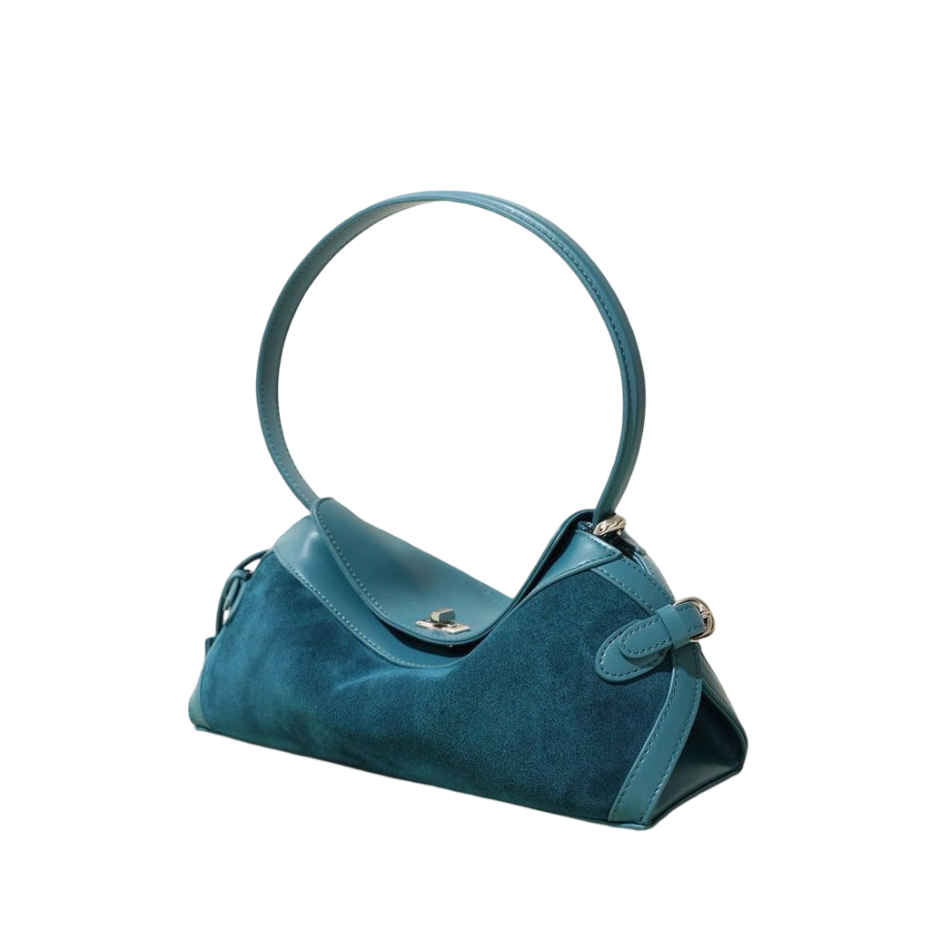 WS St Margaux Suede & Cowhide bag - Blue