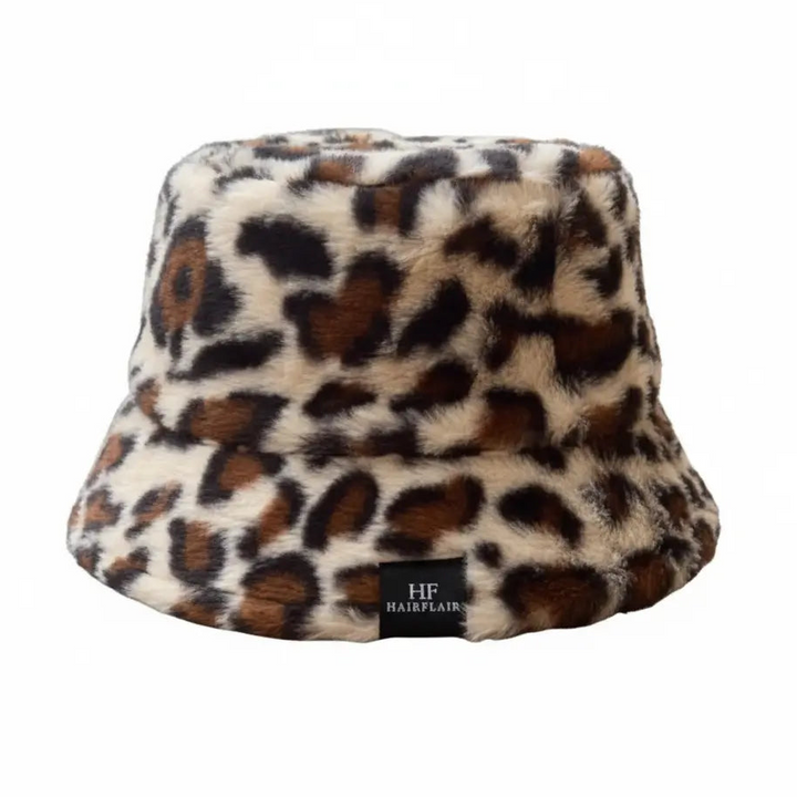 KIDS Faux Fur Bucket Hat - Leopard 5 -10 Tania Hird Designs