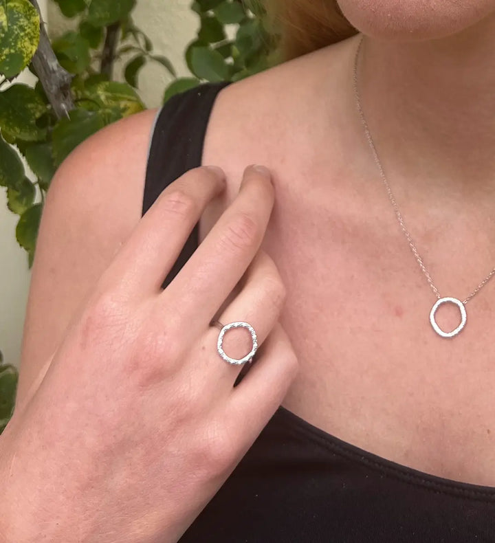 Rivière Circle zirconia Sterling silver Ring