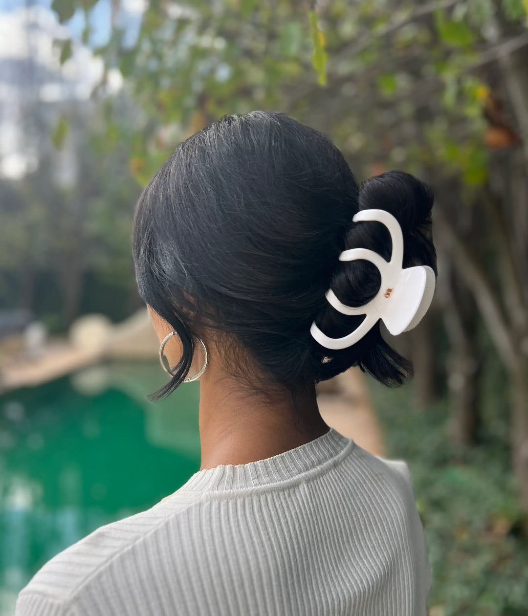 Acetate Octopus Hair Claw Gelato White