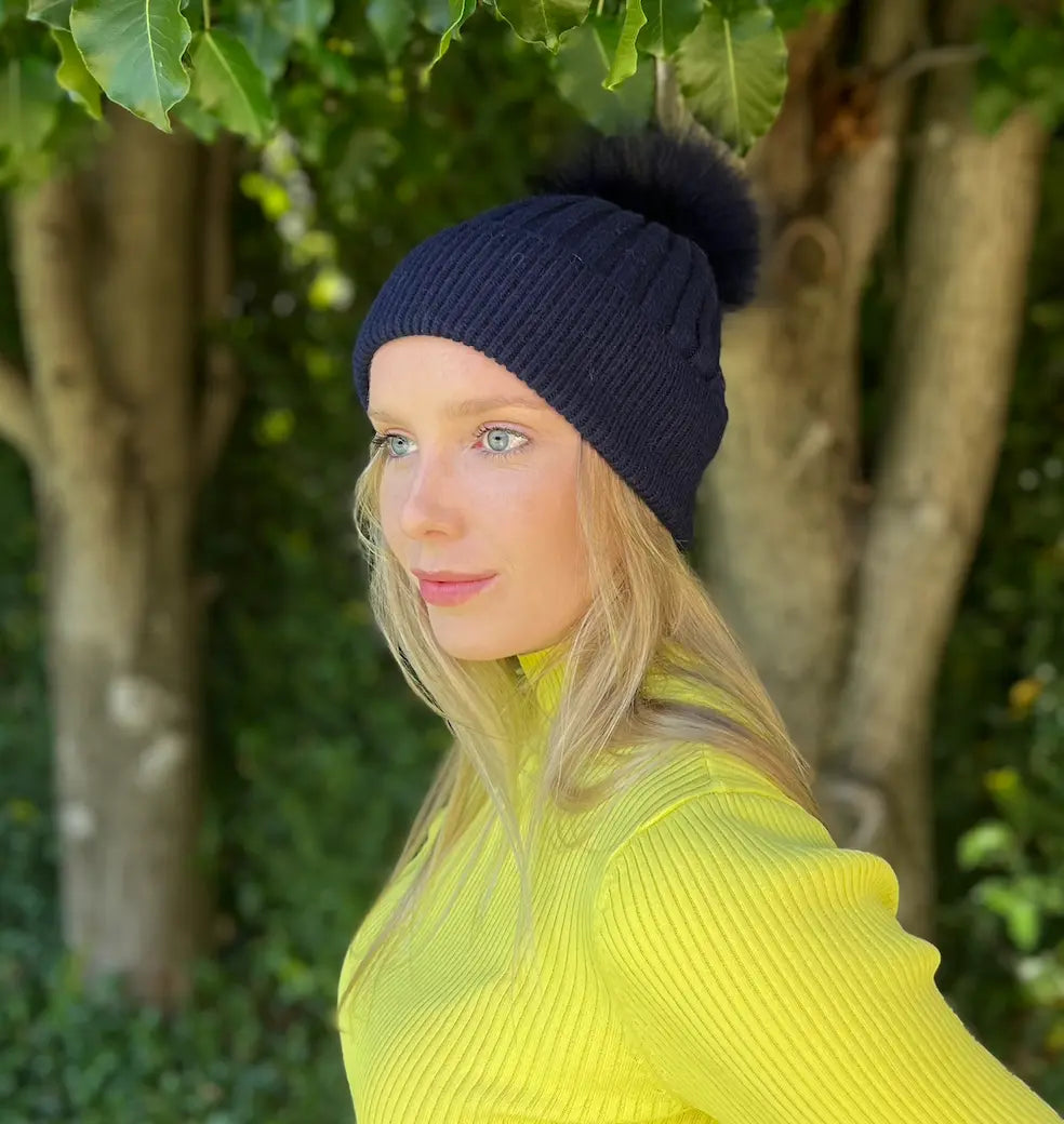 Beanie - CashmereBlend - Navy