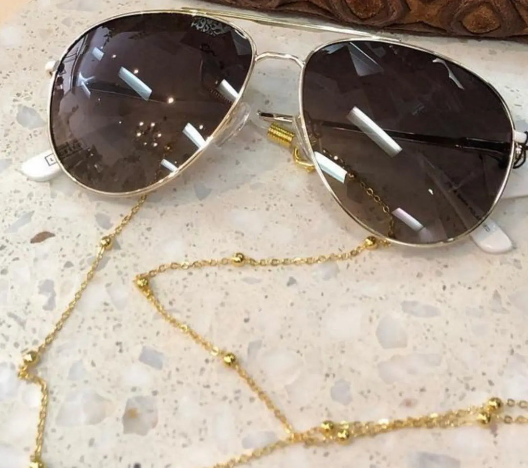 WS - Sunglasses/Mask  Chain metal - gold 744109225291