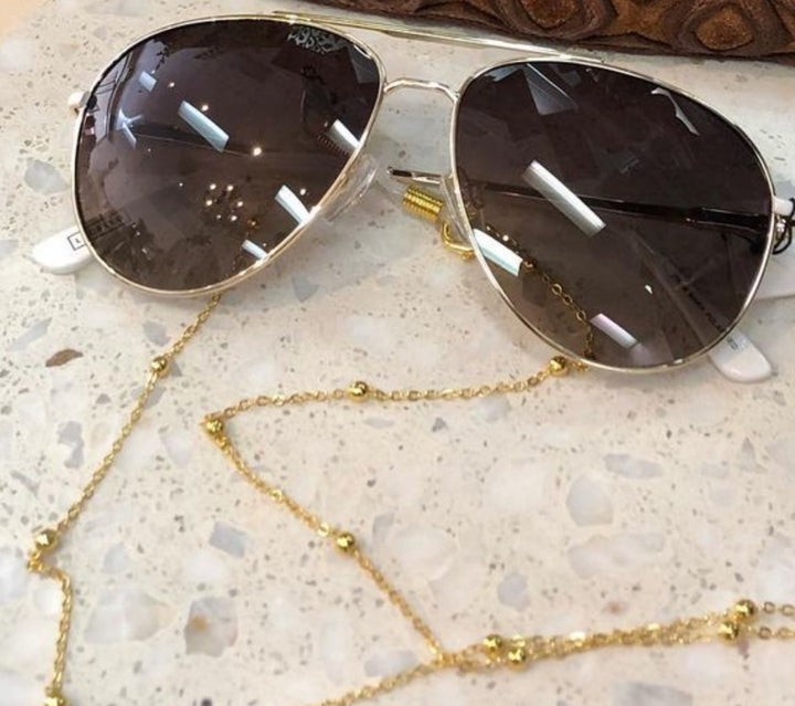 Glasses / Sunglasses/Mask  Chain metal - gold