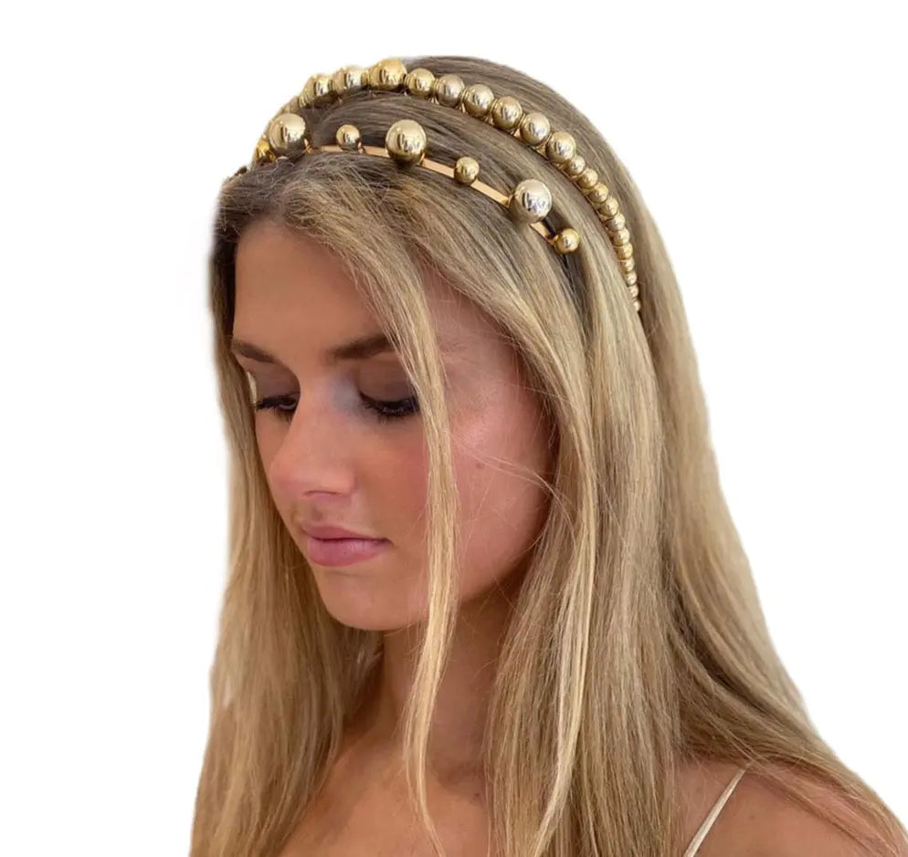 Gold Pearl Headband