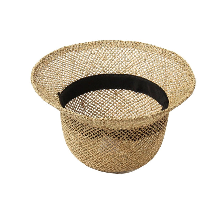100% Seagrass Woven handmade Cloche Hat