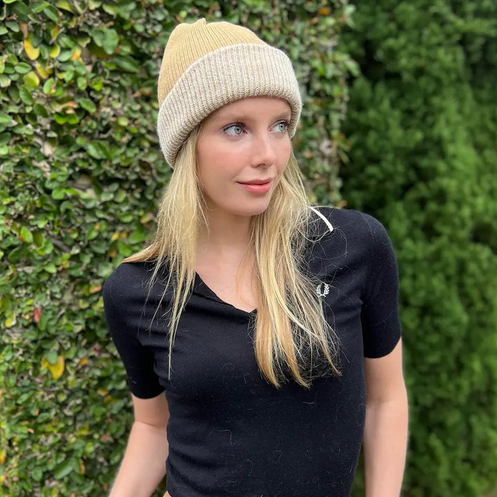 WS Angora Blend Slouch Beanie - Fawn - Image 2