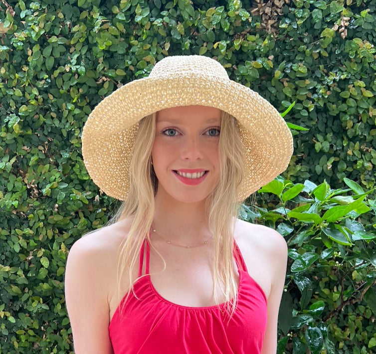 Woven Sunhat in Natural Straw/Beige