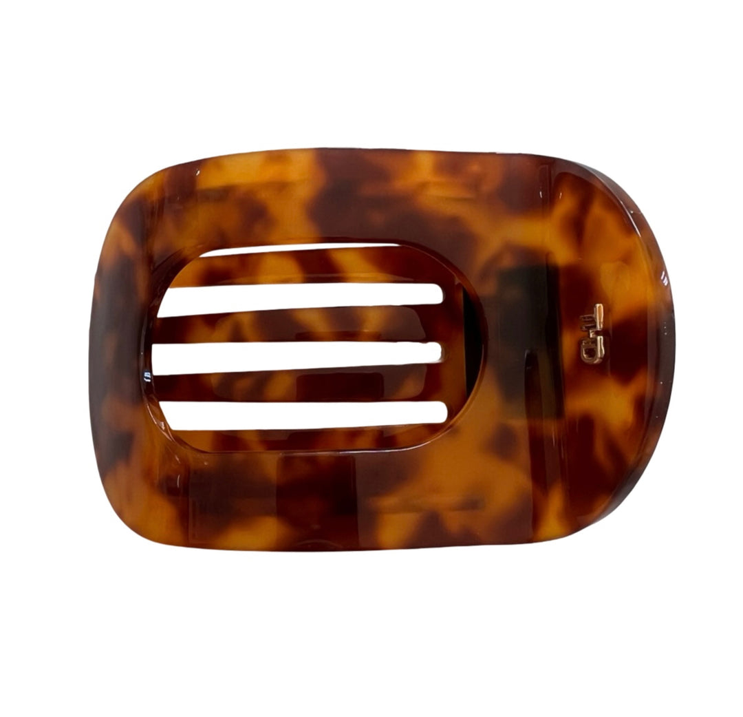 Acetate Flat Hair Claw in Classic Tortoise