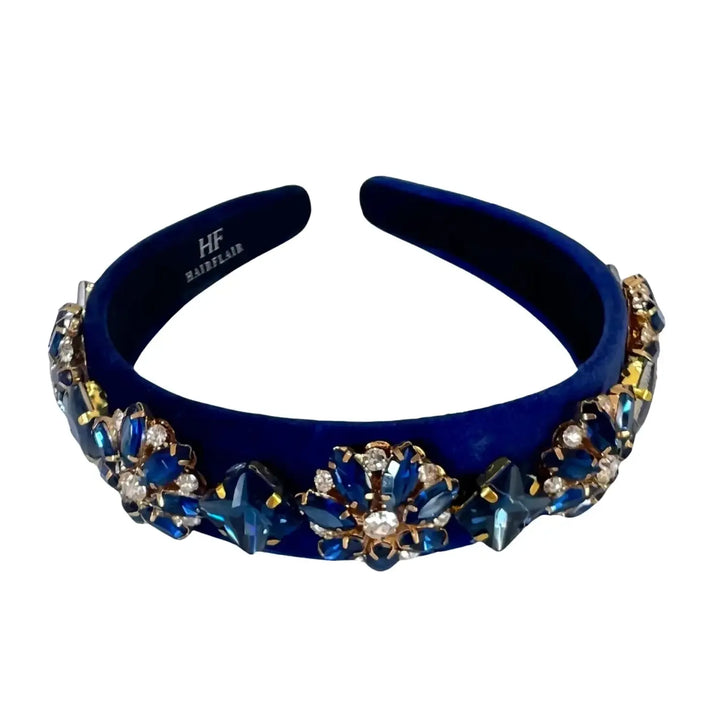 WS Navy & Gold Statement Headband Tania Hird Designs