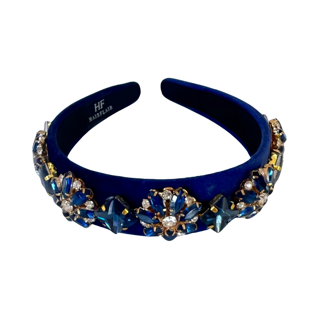 WS HB Bling - Premium Navy & Gold Headband