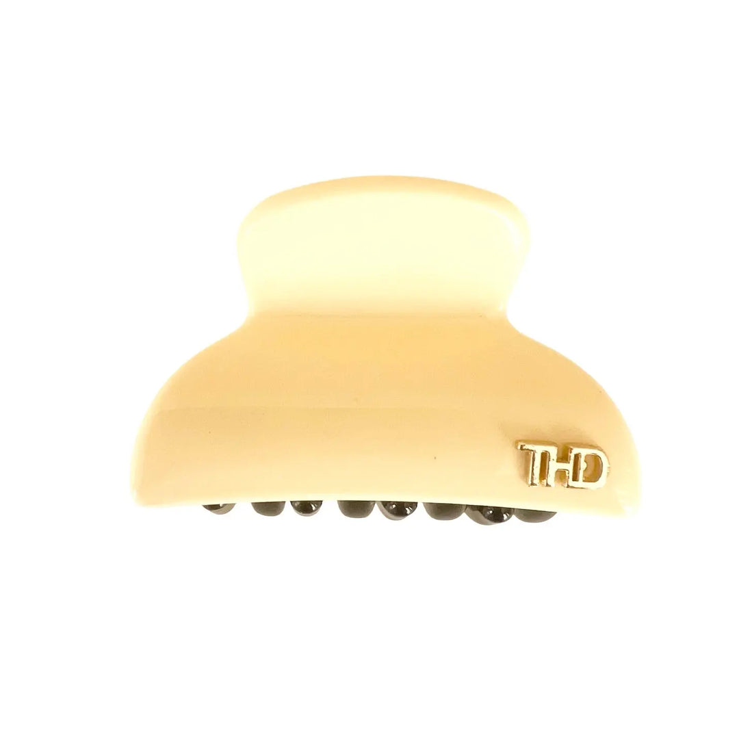 WS- Acetate Hair claw small with crystals in Yellow