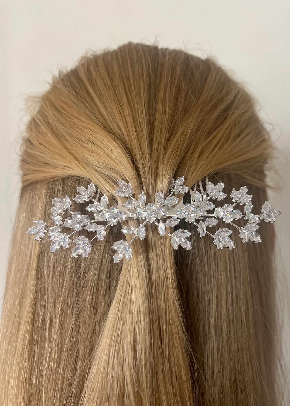 WS Tiffany zircon Haircomb - silver
