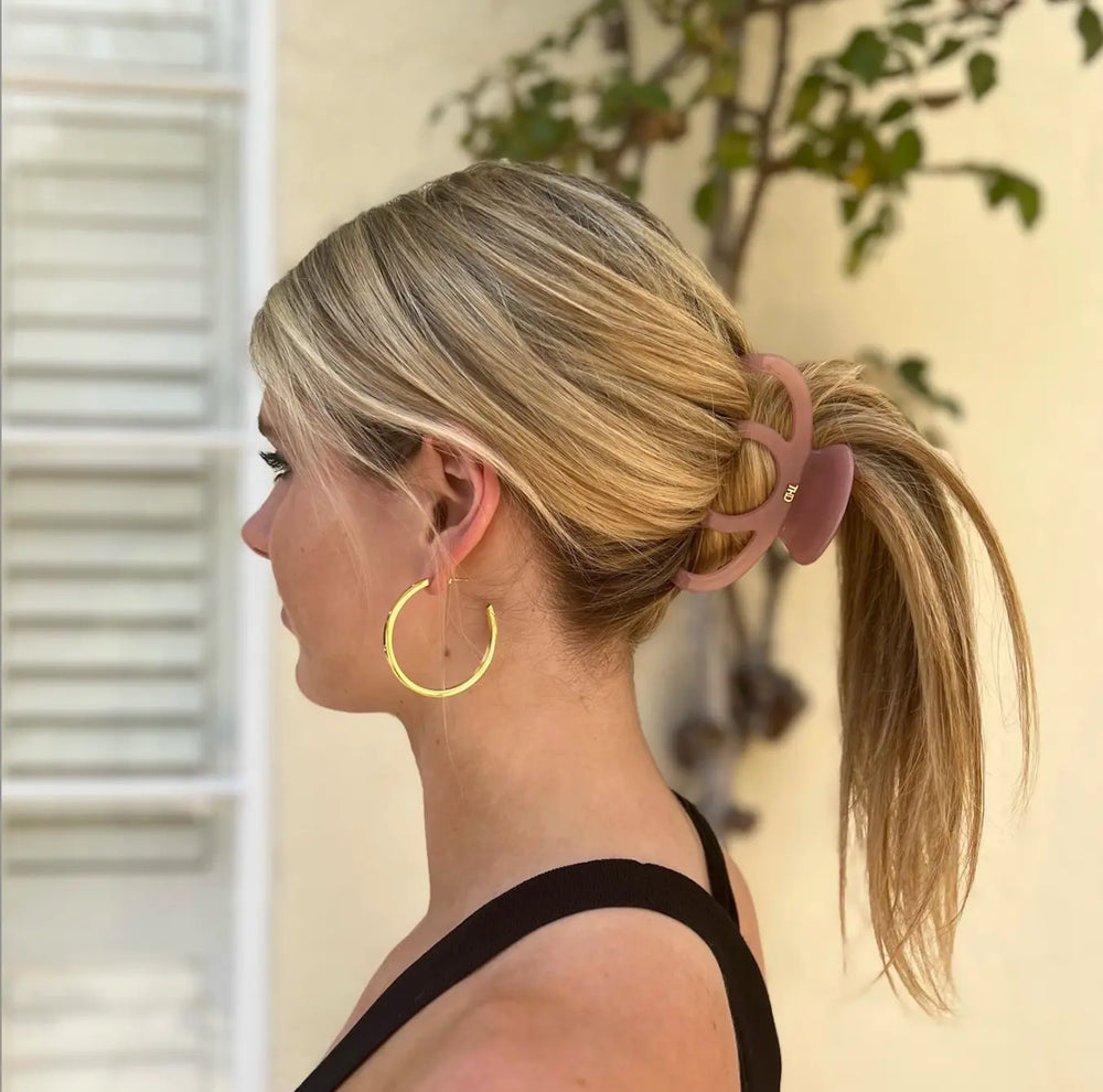 Octopus Acetate Hair Claw in Crystal Rose