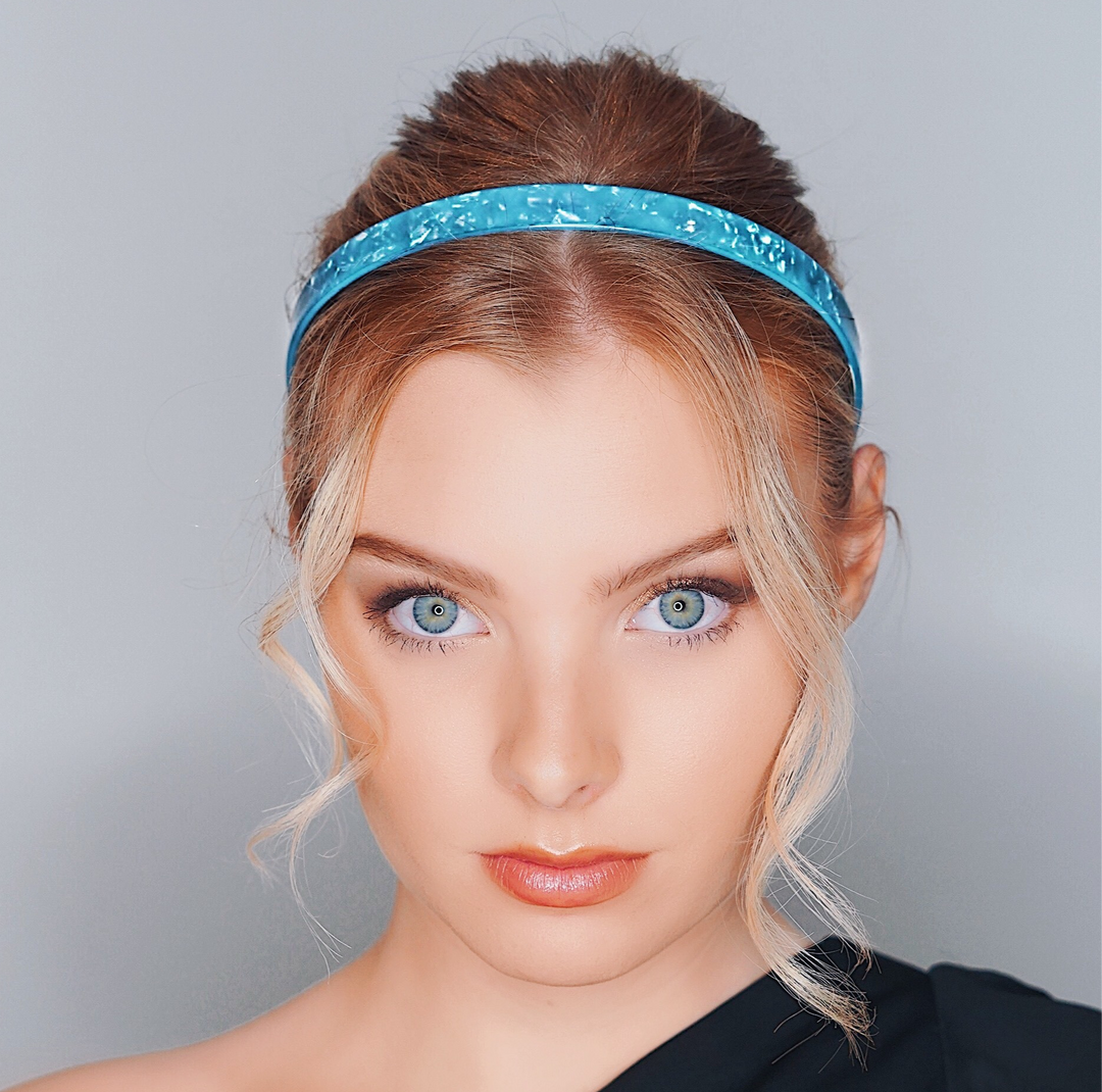 Acetate Headband - Blue Pearl