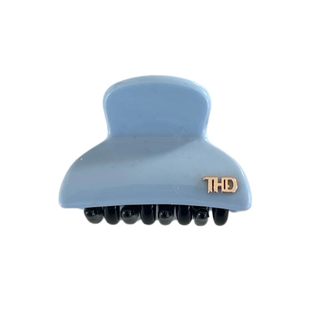 WS Acetate Small Hair Claw & crystals –  Gelato Blue