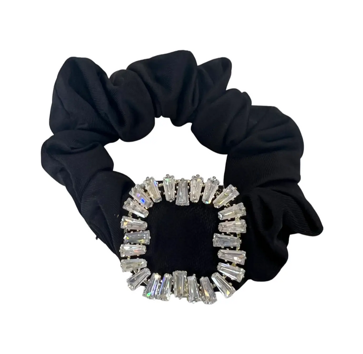 WS Scrunchie - Coco Rhinestones Black