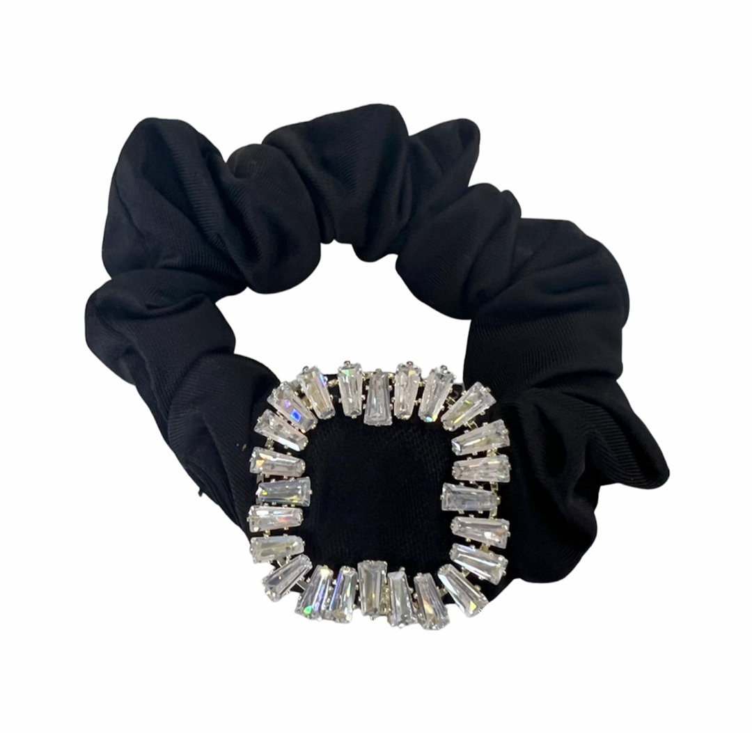 Scrunchie - Coco Rhinestones - Black