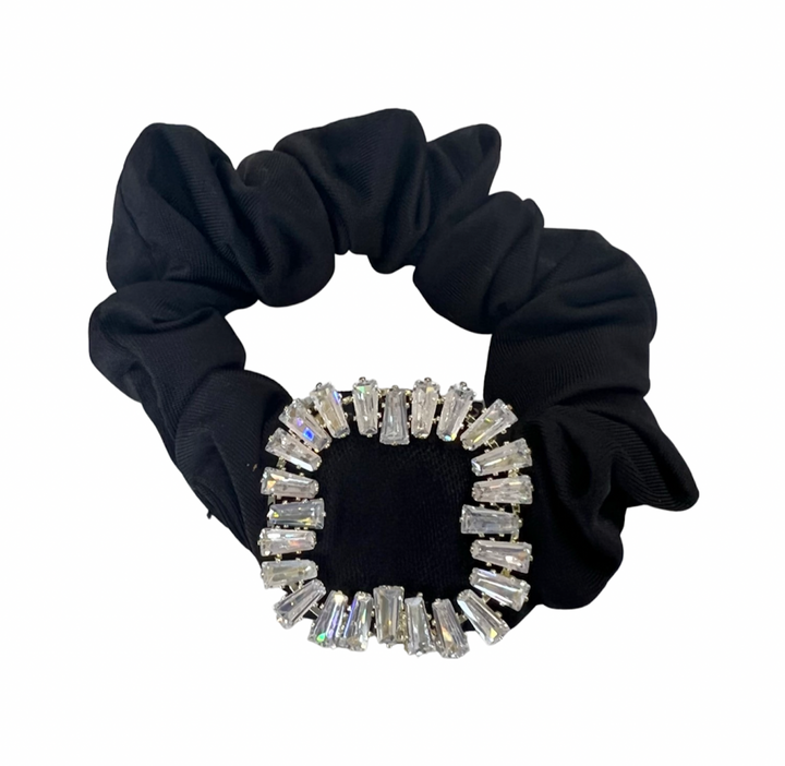 Scrunchie - Coco Rhinestones - Black