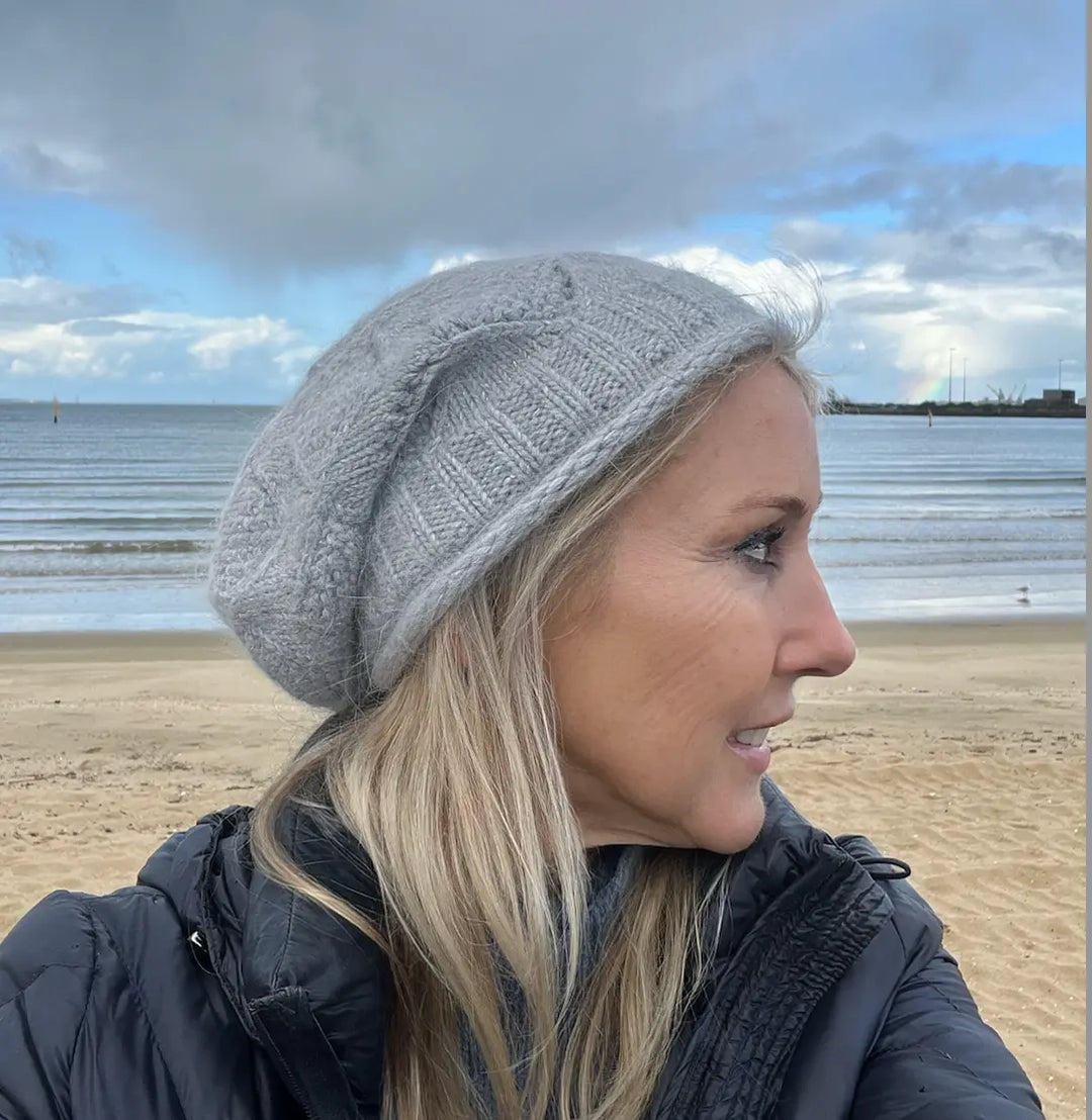 WS Slouch Beanie - Grey Sparkle