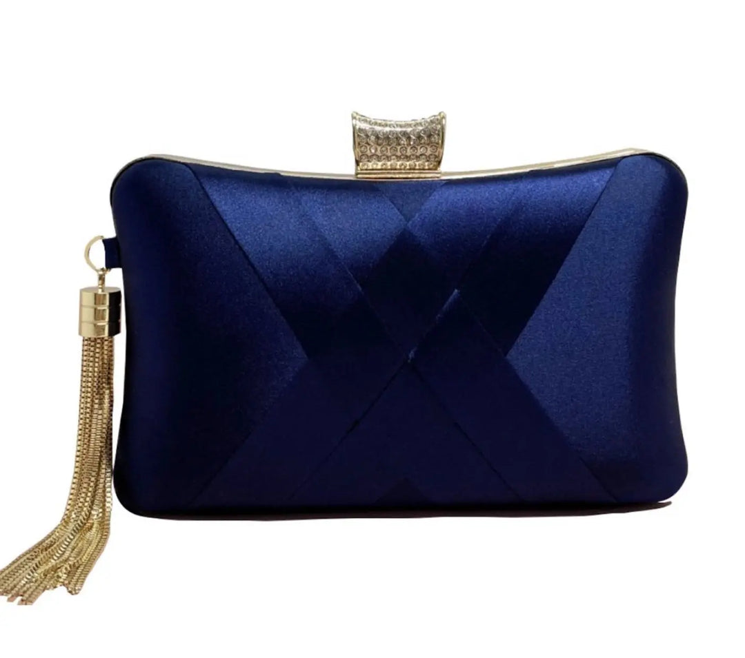 Satin Cross Bag Navy