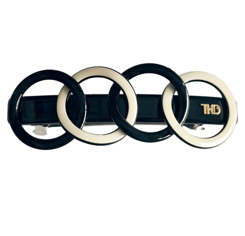 WS The Rings Barette - Black/White