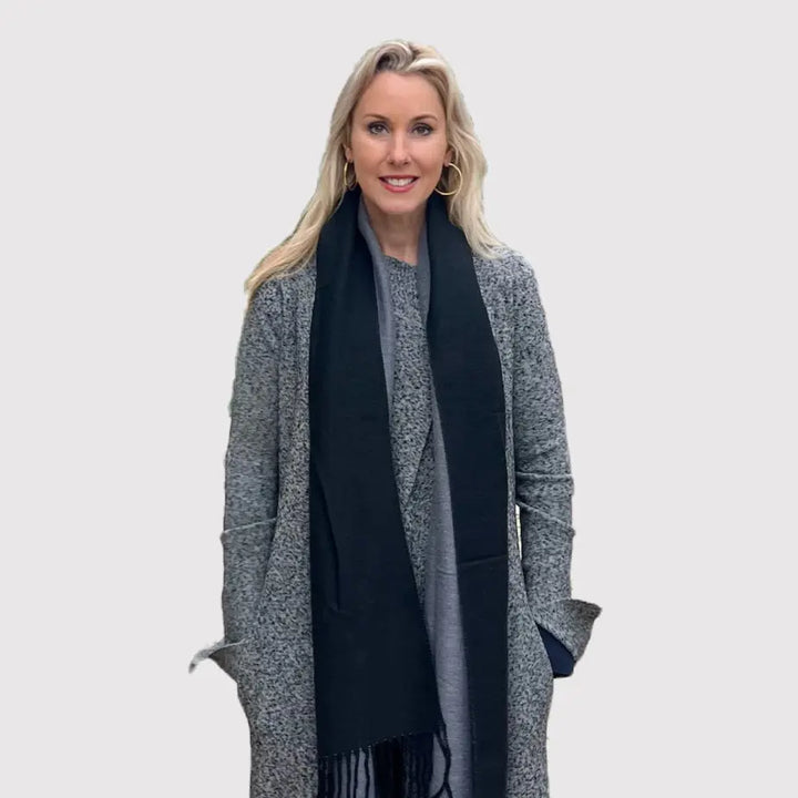 Scarf Two Tone - Black/Grey