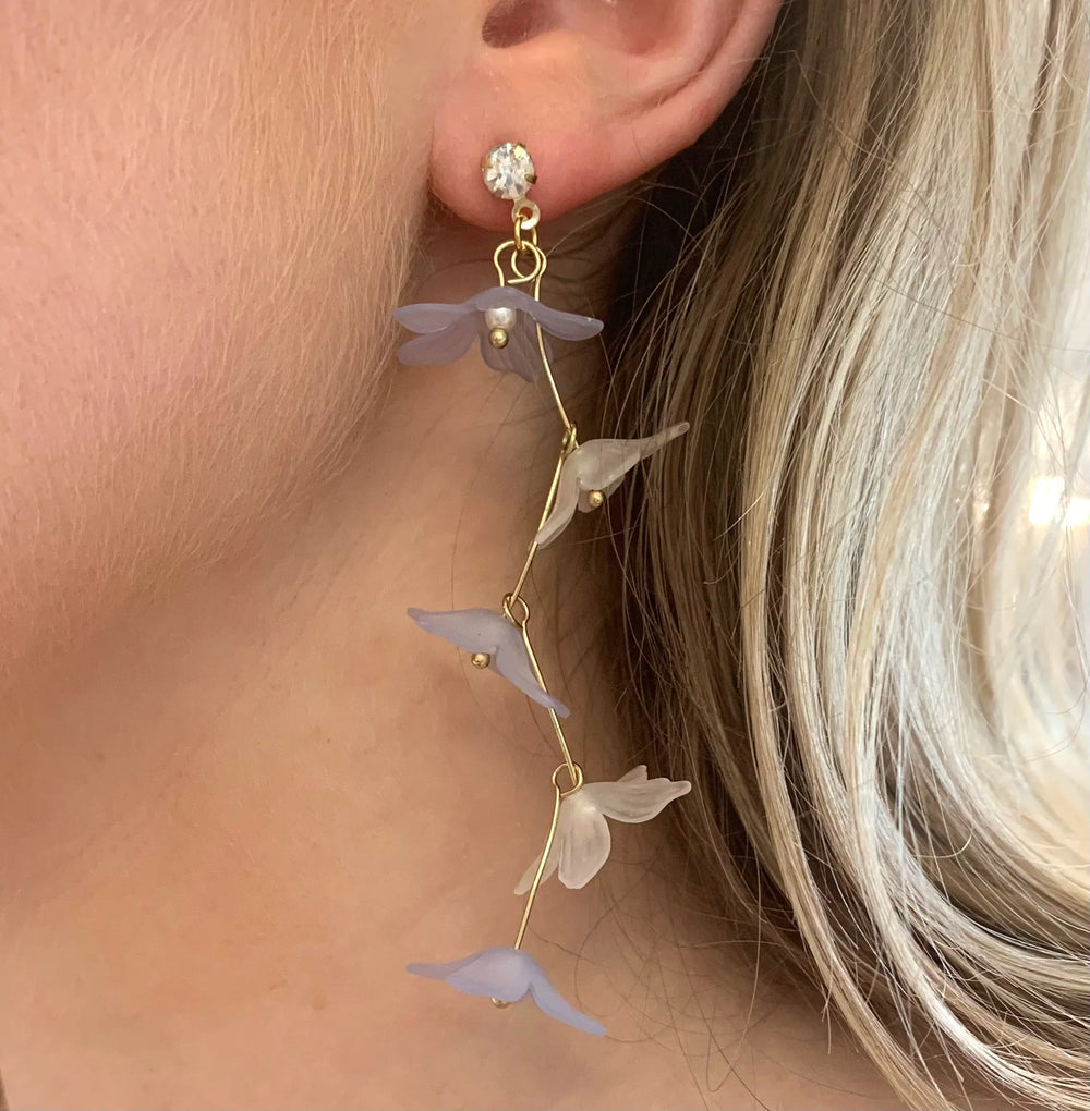 Seraphina Snow and Blue Earrings