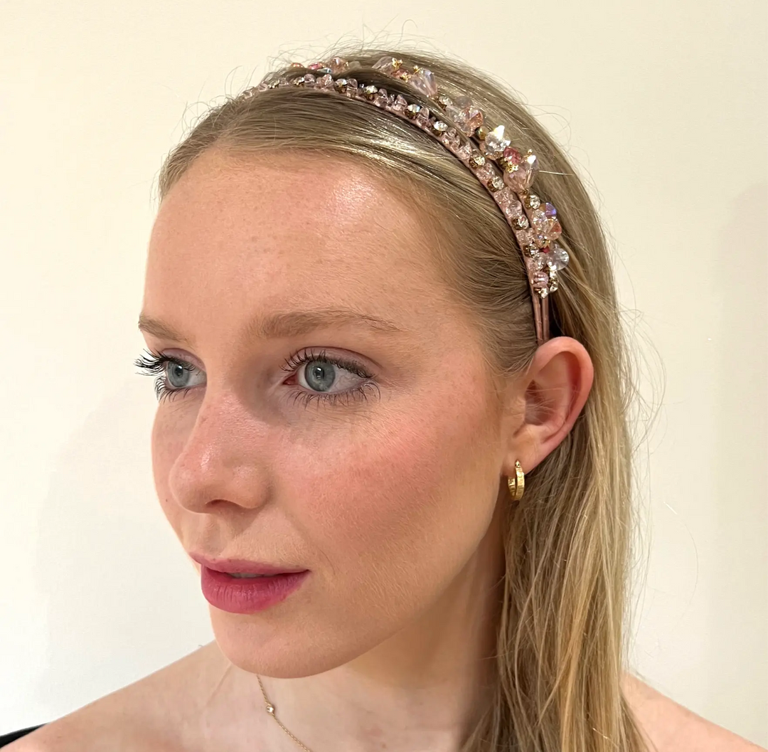 HB Bling Pink Crystals 2 layers