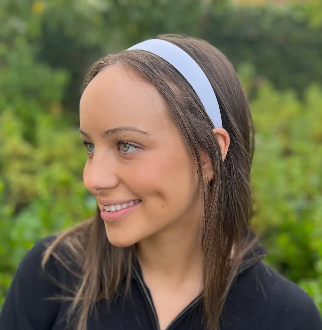 Headband Satin -2.5cm in White