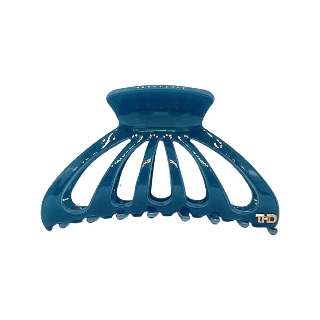 Large Hair Claw with Cutouts in  Blue Perennial