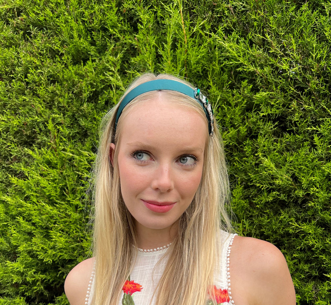 Headband Bling - Emerald Envy