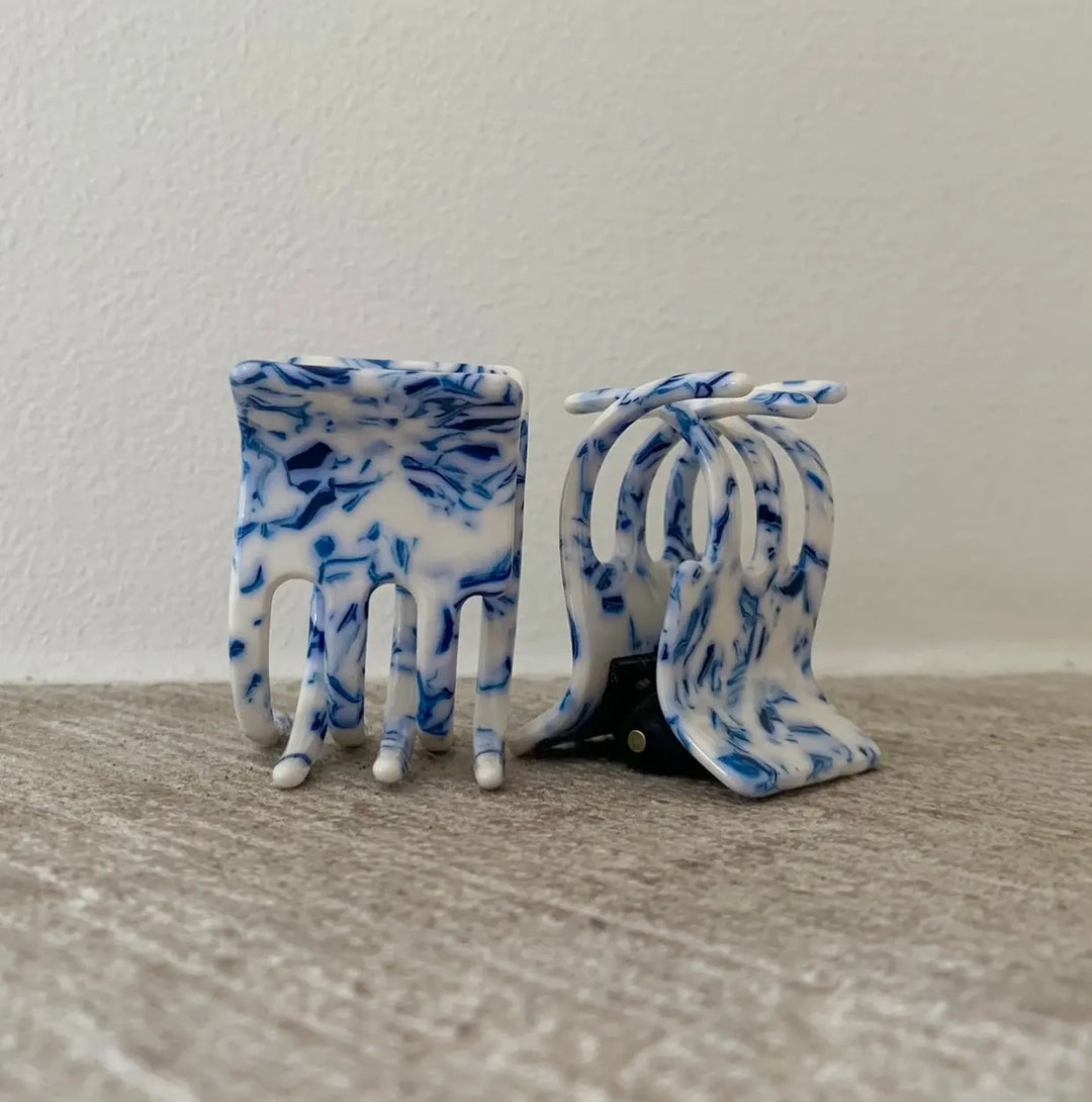 Acetate Square Hair Claw in Mykonos