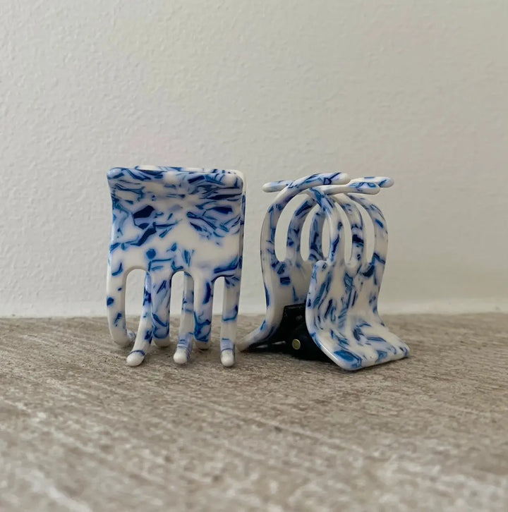 Acetate Square Hair Claw in Mykonos