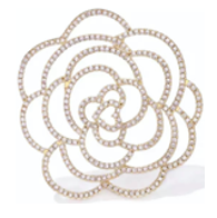 WS - Brooch Crystal Camilia -Gold