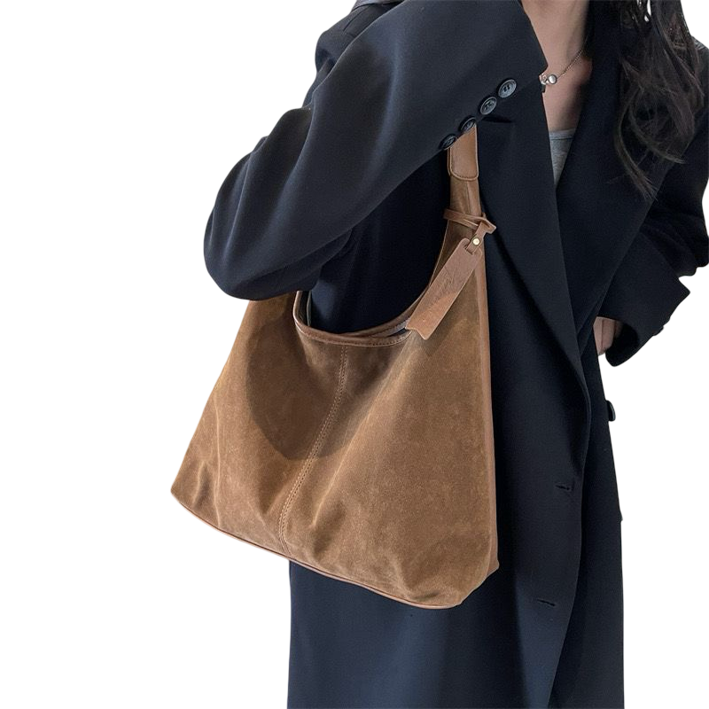 WS Nala Suede shoulder bag in Brown