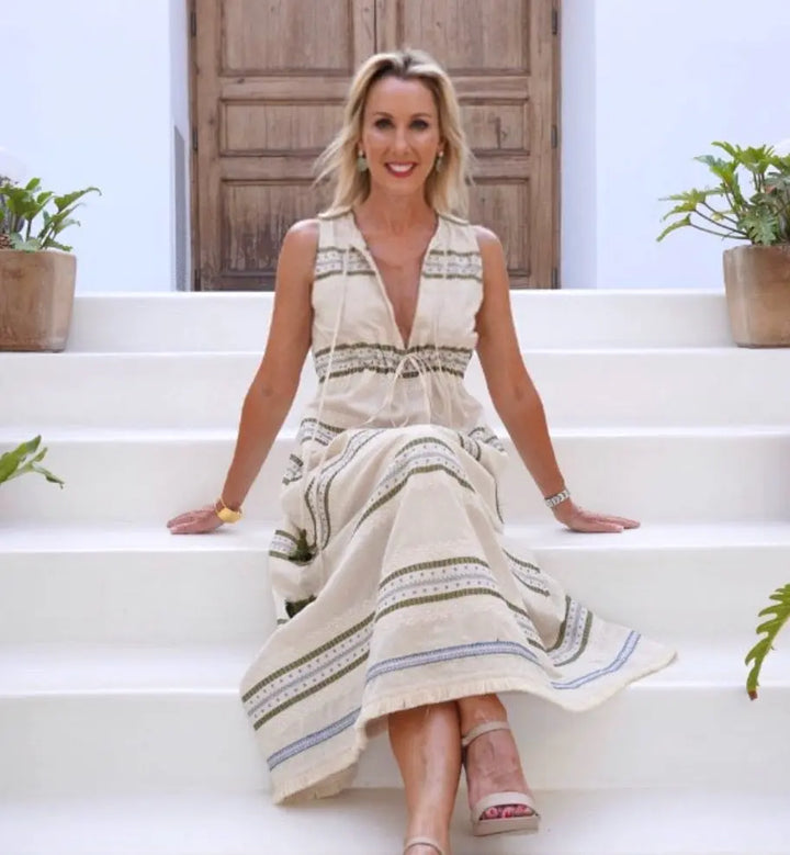 WS Hermoine - Linen Embroidered Dress