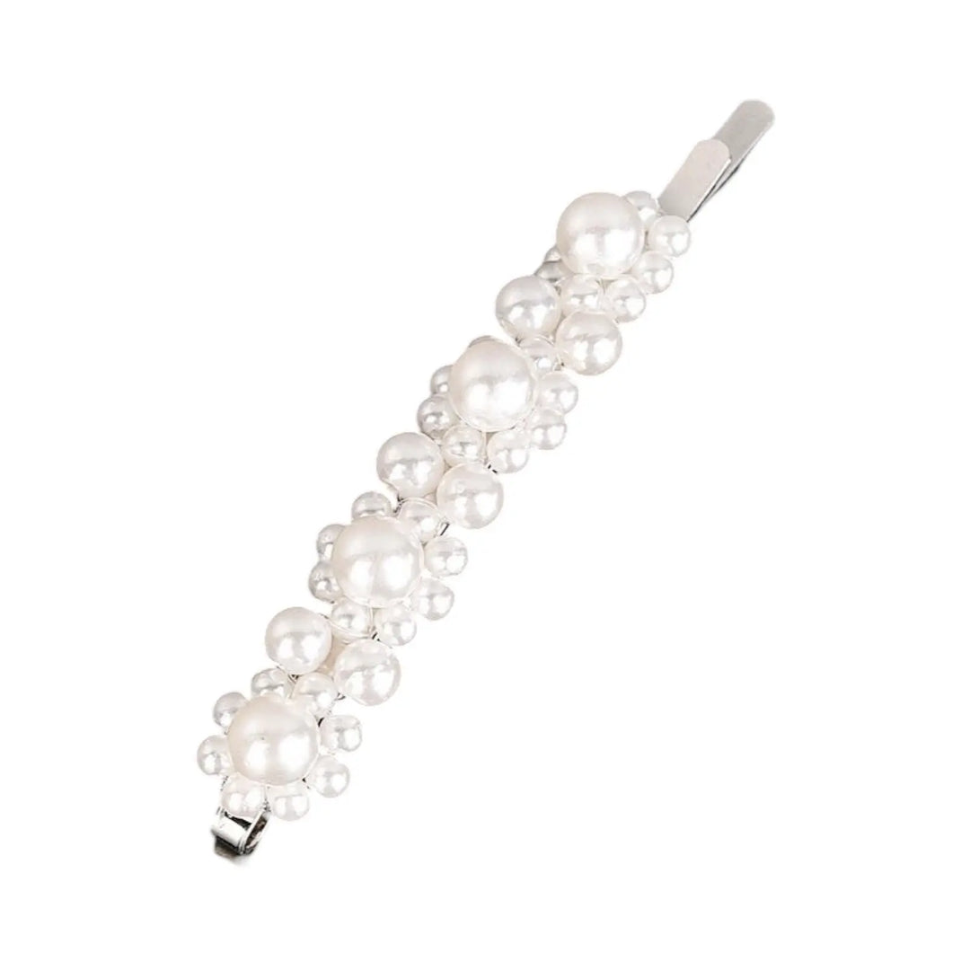 Pearl Flower Hair bobby pin silver - 2pce