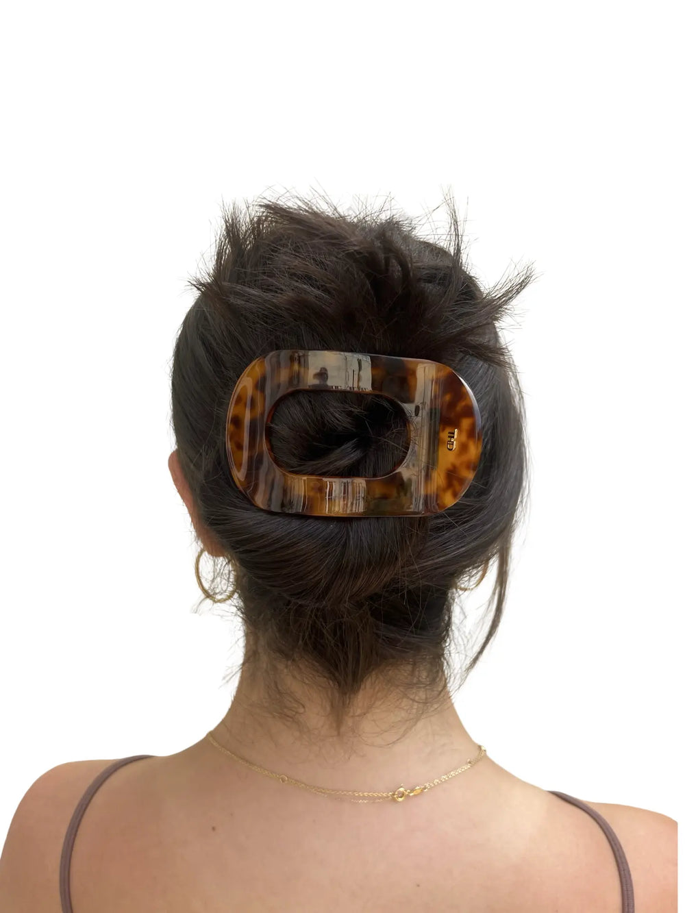 Acetate Flat Hair Claw in Classic Tortoise