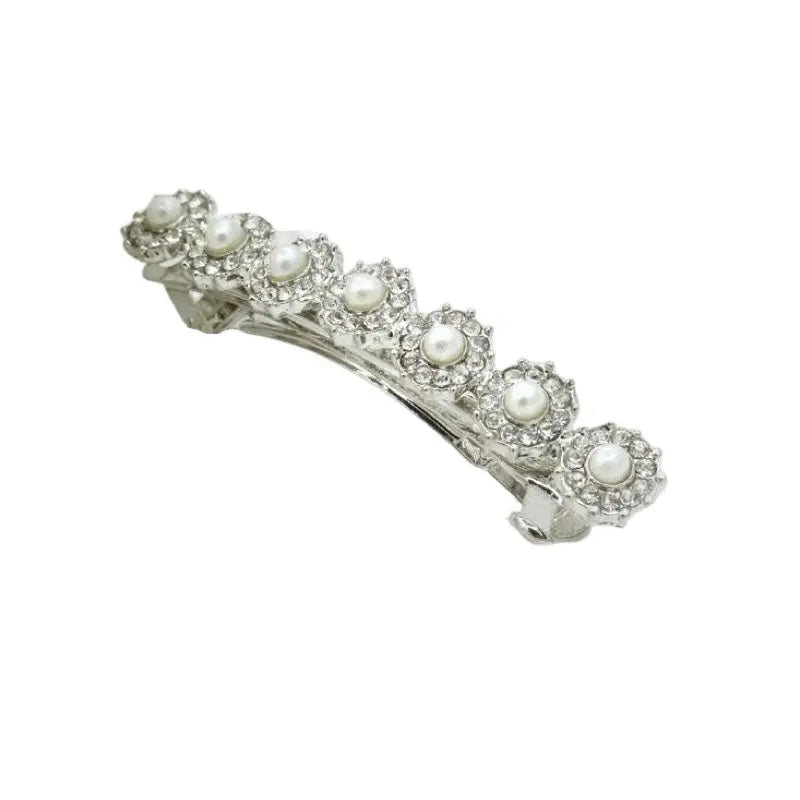 WS The Met Crystal & Pearl Barrette