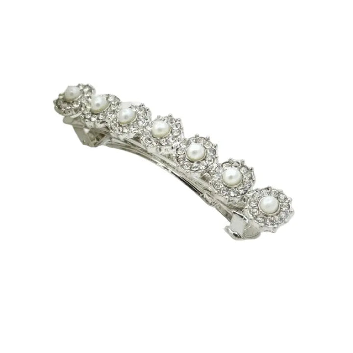 WS The Met Crystal & Pearl Barrette